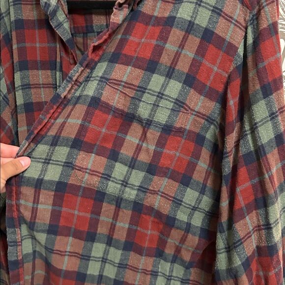 Claybrooke XL Outdoors Plaid Flannel Shirt Unisex Men Women Button Down - Picture 4 of 6